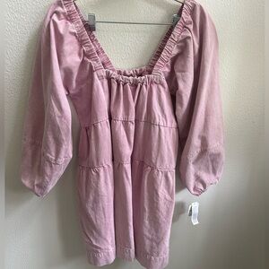 FREE PEOPLE nwt pink denim dress